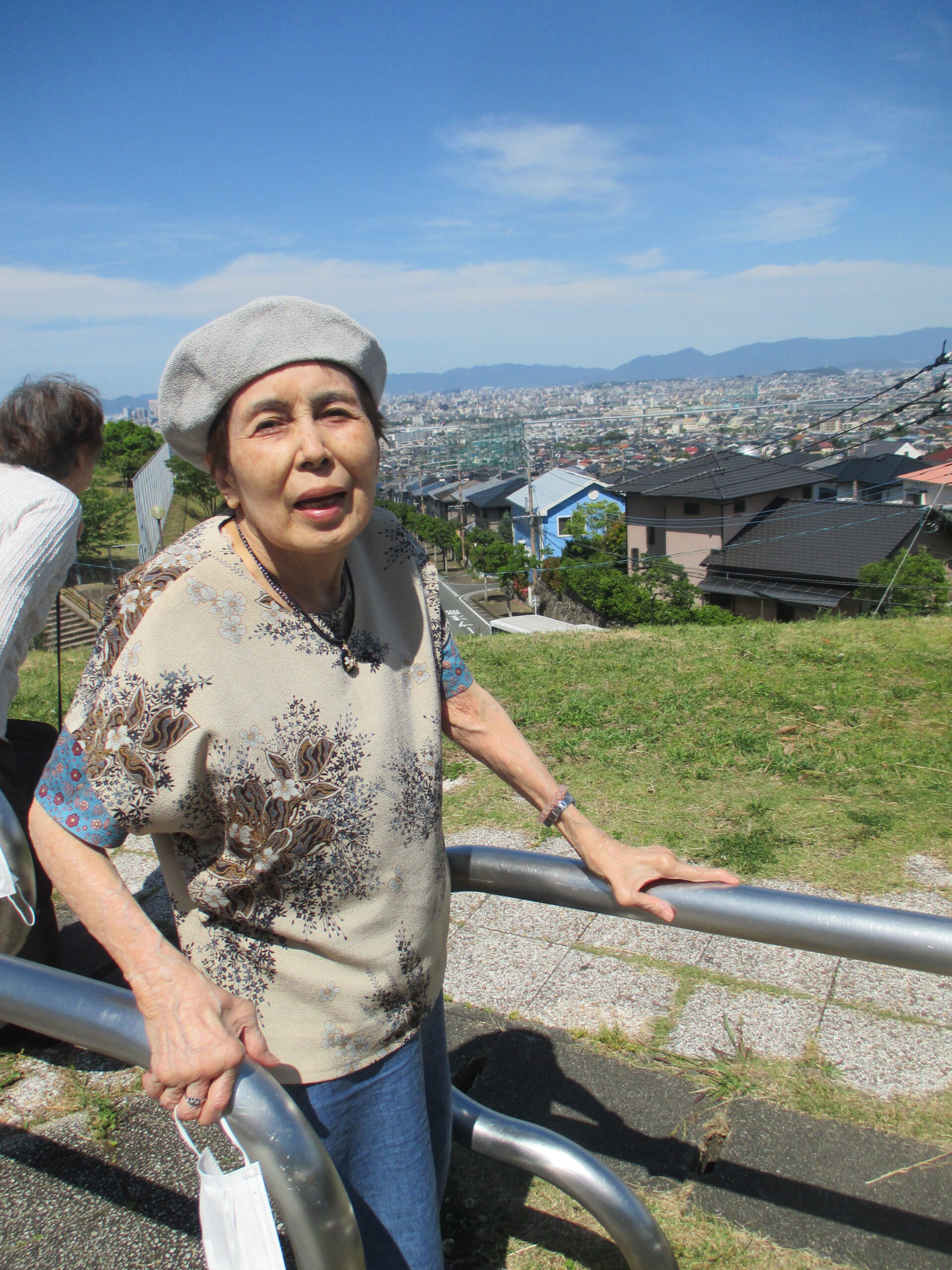 天気が良く、リフレッシュされているようです。